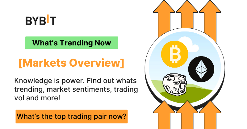 Bybit_Official's tweet photo. 👀 Curious or don't know where to find market data? Knowledge is power.

🚀 We've got you covered from market sentiment, trending coins/trading pairs, trading volume to what's new on launchpad &amp; defi! 

👇Click on the image for more!