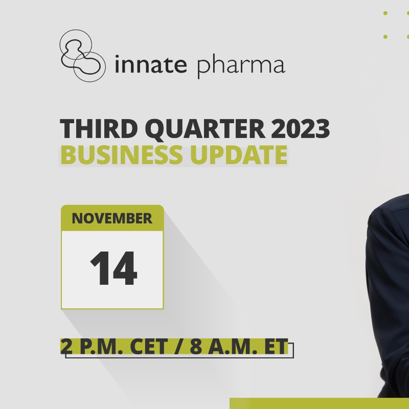 InnatePharma's tweet photo. Take part in the conference call and webcast for our 2023 third quarter business update.

📅 November 14, 2023
⏲ 2 p.m CET / 8 a.m ET

#InnatePharma #InnateImmunity #Cancer #Biotech #FinancialReports