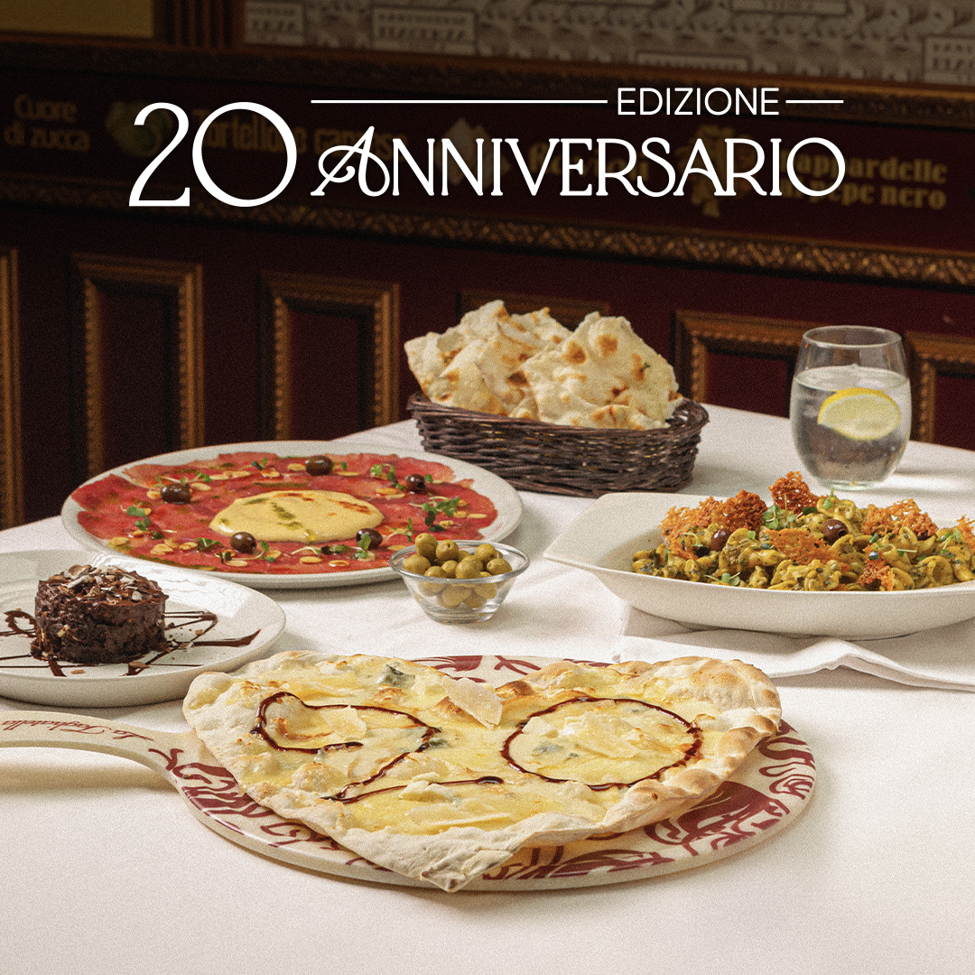 Celebramos 20 años de amor por la #cocinaitaliana con una nueva pizza de 20 formaggi y 3 de nuestros mejores platos que vuelven en edición limitada. Descubre el sabor de nuestra #Edizione20Anniversario hasta el 26 de noviembre.