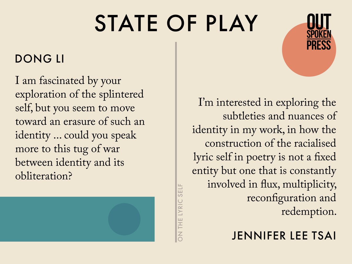 A quote from @PoetDongLi @JenniferLeeTsai from #StateofPlay anthology. Online reading this Thursday reading 12noon Uk time (8pm HK/SG) eventbrite.co.uk/e/state-of-pla…