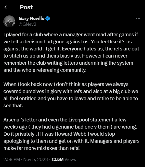 Gunnersc0m's tweet photo. The PGMOL PR machine is in overdrive at the moment. Squash any criticism of the appalling officiating we see in the Premier League, before all clubs and fans simultaneously call for the change of a broken system. https://t.co/frDlucLO0s