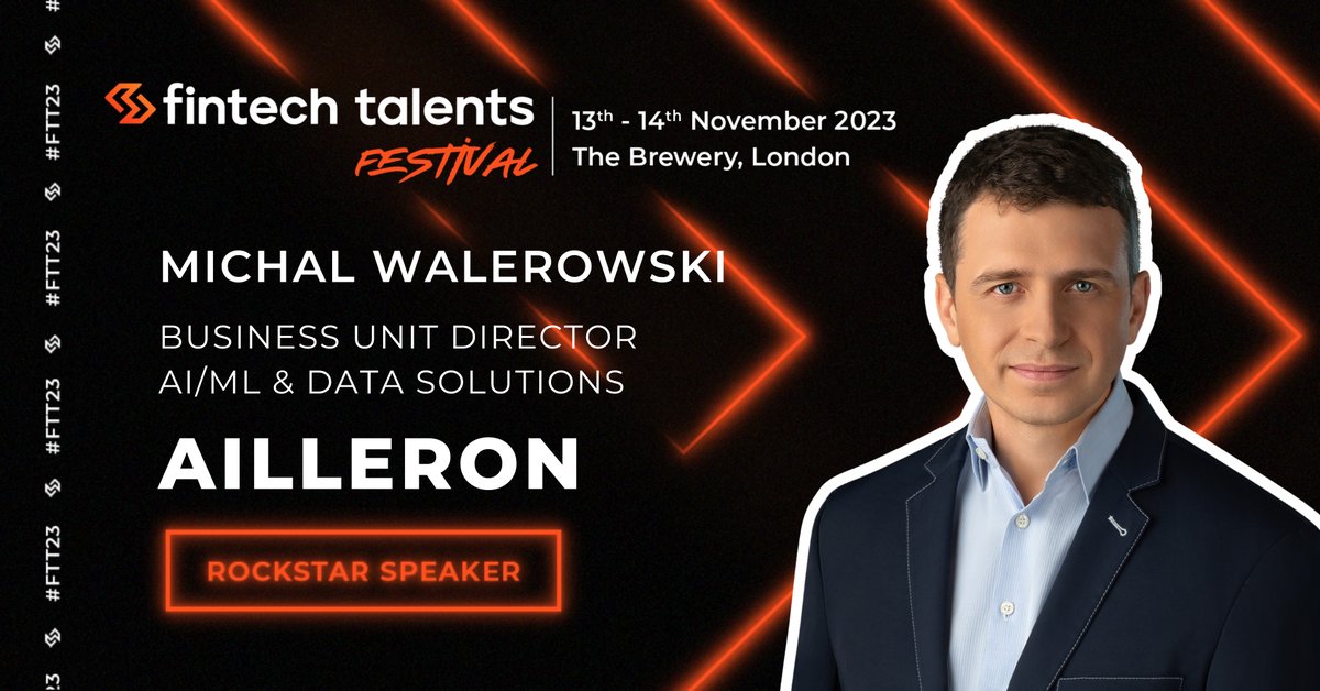 AilleronSA's tweet photo. Only a week until @FintechTalents Festival! #AilleronExperts will be there to engage with the global fintech community and to discuss how Ailleron can assist finance companies in uncovering data's true value. More details ⇨ https://t.co/Ut5dT3cwX1 @cruztechtalents @moyle_l https://t.co/P6Fjtxnwxq
