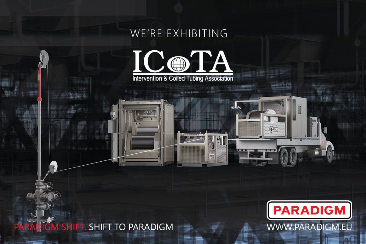 ParadigmGroupBV's tweet photo. Next week we will be exhibiting our well intervention technologies at the SPE ICoTA European Well Intervention Conference 15-16 November in Aberdeen.
For more information contact intervention@paradigm.eu or visit https://t.co/847XQOWLJS
 
#ICoTA #SPE #WellIntervention #Solutions https://t.co/bRTl9uBe1G