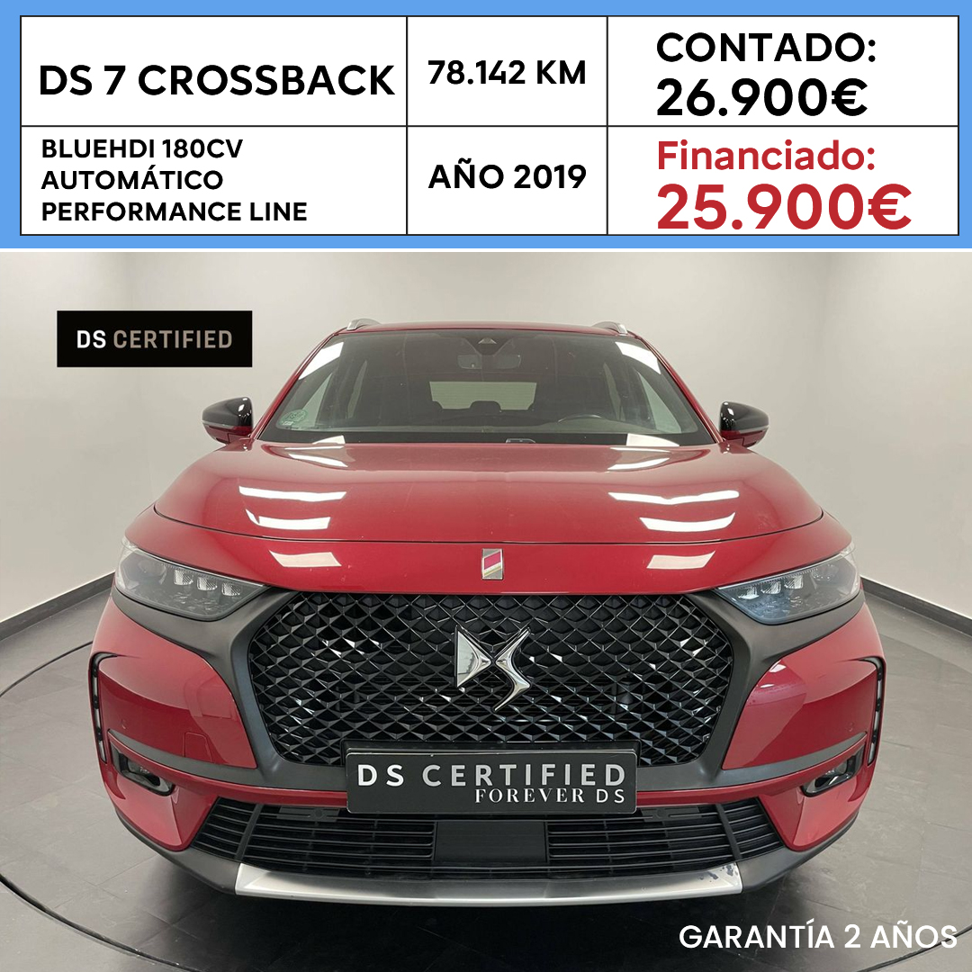 DSAlcala's tweet photo. DS 7 Crossback BLUEHDI 180CV Automático PERFORMANCE LINE. Al contado por 26.900€ y financiado por 25.900€. 
Vehículo en perfecto estado, completamente revisado y garantizado, fotos REALES del vehículo. Contáctanos sin compromiso en el 91 926 42 82

#DS7CROSSBACK #DS7 https://t.co/hV0RmB3lhw