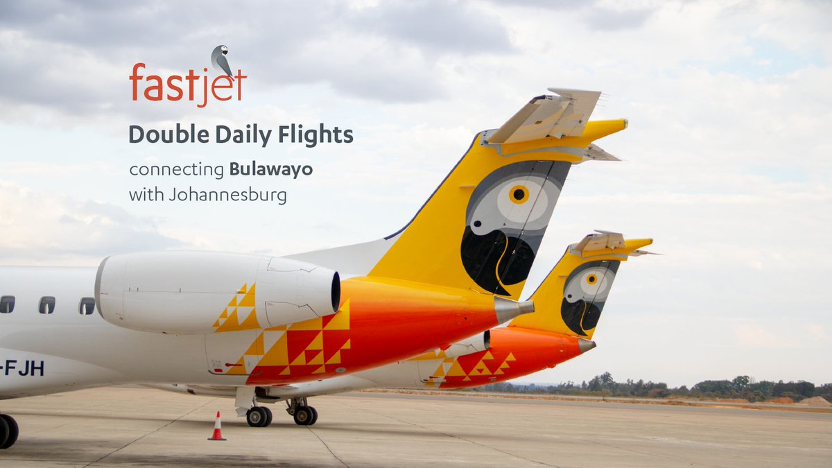 fastjet's tweet photo. Fastjet provides extra flexibility for your travels with two daily flights from Monday to Friday, one in the morning and one in the afternoon. ✈️🌟 #FlyFastjet #TravelFlexibility
More choices, more flexibility.
#fastjet #Johannesburg #Bulawayo #Choice https://t.co/LdIgBgGAqP