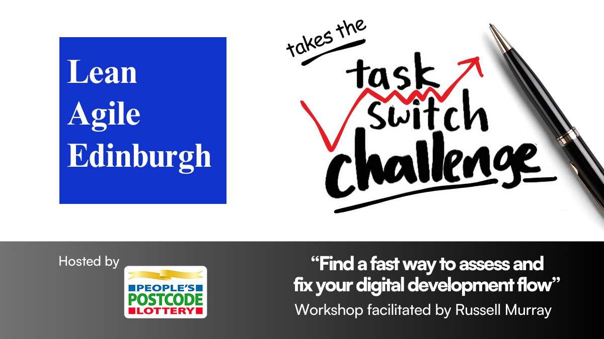 Lean Agile Edinburgh (@leanagileedi) on Twitter photo How long are you able to focus on work without disruption?
Next week, we are exploring this area with a workshop run by Russell Murray. Come and join us on Tue 14th, 6pm hosted by <a href="/PostcodeLottery/">Postcode Lottery</a> who will kindly provide🍕and🍺!
To attend, RSVP here: meetup.com/lean-agile-edi… How long are you able to focus on work without disruption?
Next week, we are exploring this area with a workshop run by Russell Murray. Come and join us on Tue 14th, 6pm hosted by <a href="/PostcodeLottery/">Postcode Lottery</a> who will kindly provide🍕and🍺!
To attend, RSVP here: meetup.com/lean-agile-edi…