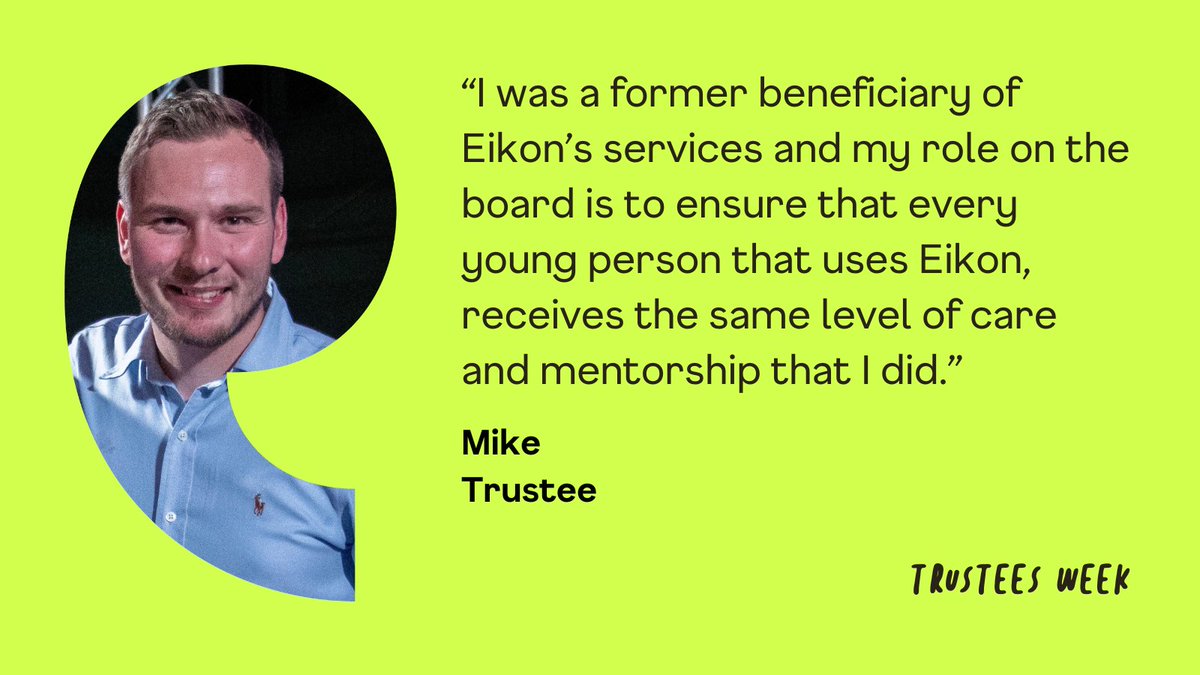 Having been supported by Eikon when he was a young person, Mike brings his unique experience to the Board.

Thank you, Mike!
 
#TrusteesWeek #SurreyCharity