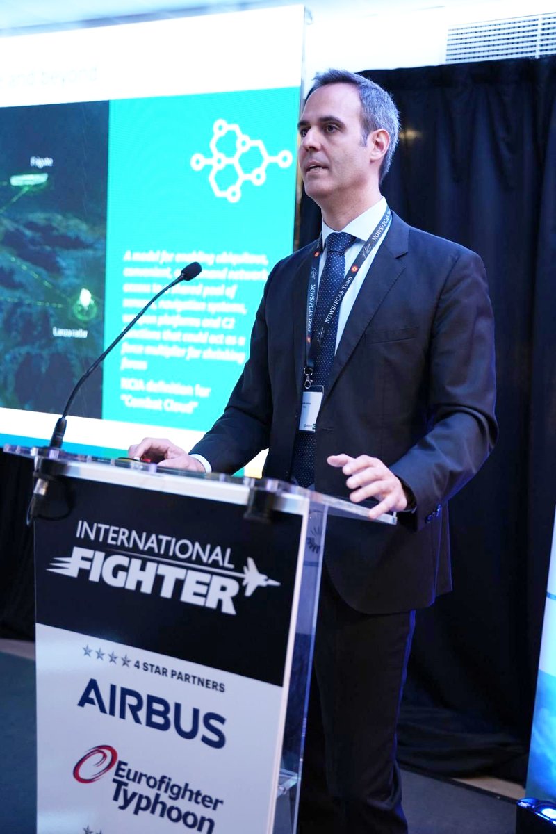 IndraCompany's tweet image. Day two at the #InternationalFighterConference in Madrid!
🗣️Yesterday, Daniel de Lorenzo explained Indra&apos;s vision of the Combat Air Power for the Multidomain Battlespace and how Indra is already contributing to that challenge.
#InternationalFighterConference #IFC2023 @DefenceIQ