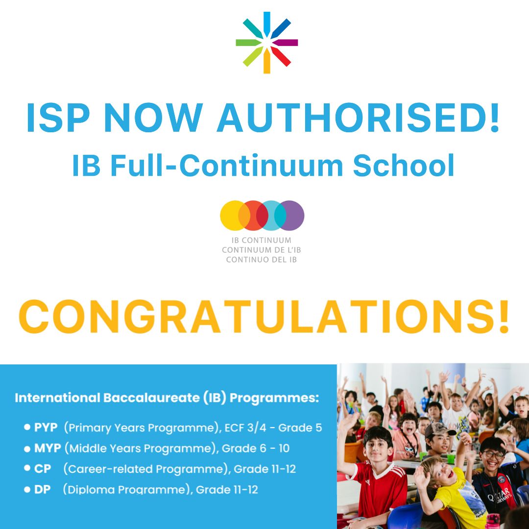Congratulations to our faculty and the larger community on officially becoming an IB Full-Continuum World School, adding the PYP, MYP and CP to our already reputable Diploma Programme!