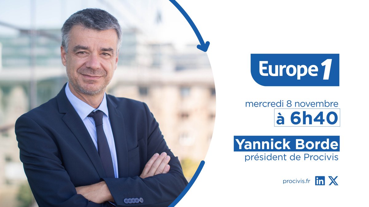 Demain matin à 6h40, <a href="/YannickBORDE/">Yannick BORDE</a> sera sur <a href="/Europe1/">Europe 1</a> pour présenter les résultats du baromètre Procivis/Harris, en partenariat <a href="/j_jaures/">Fondation Jean-Jaurès</a>, sur le logement des Français 📻