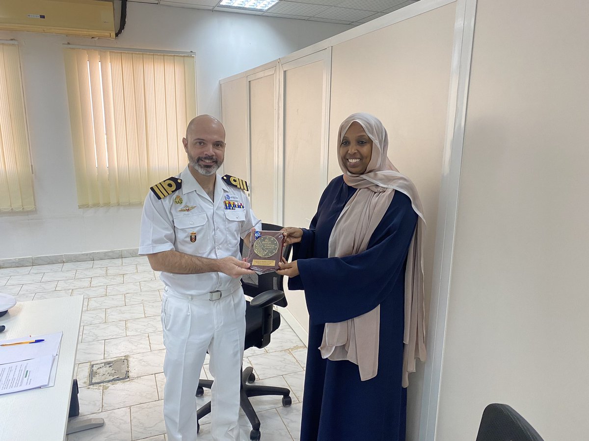 CRFM2023's tweet image. Executive Director of Djibouti Regional Maritime Training Center( DRTC/CRFM) Mrs. Mina Houssein welcomes CRD.Carlos Carrasco Marin
Of EU NAVFOR - Operation Atalanta
@EUNAVFOR #DRTC #CRFM #DJIBOUTI
