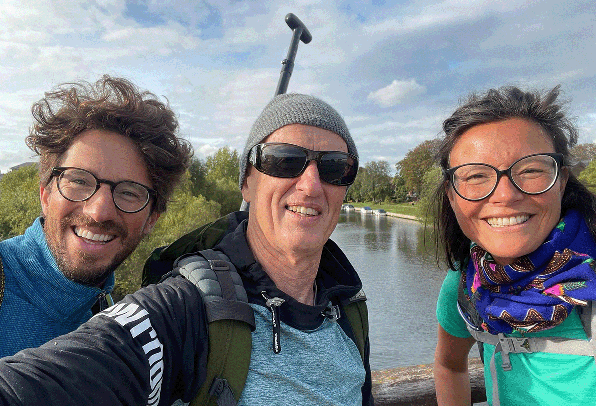 @active360’s Paul Hyman (centre) supported #DrinkableRivers campaigners Li An Phoa and Maarten van der Schaaf on a month-long walk along the river, from source to sea, engaging communities they met en route in citizen science research projects hubs.la/Q027JXLg0