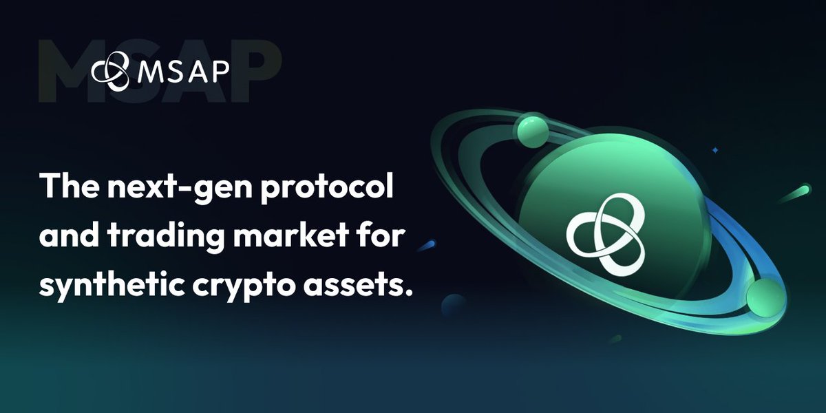 MSAPGroup's tweet photo. MSAP: The next-gen protocol and trading market for synthetic crypto assets
We're building a decentralized platform that allows users to create, trade, and manage synthetic assets of any kind. https://t.co/Vt29iTB4ri