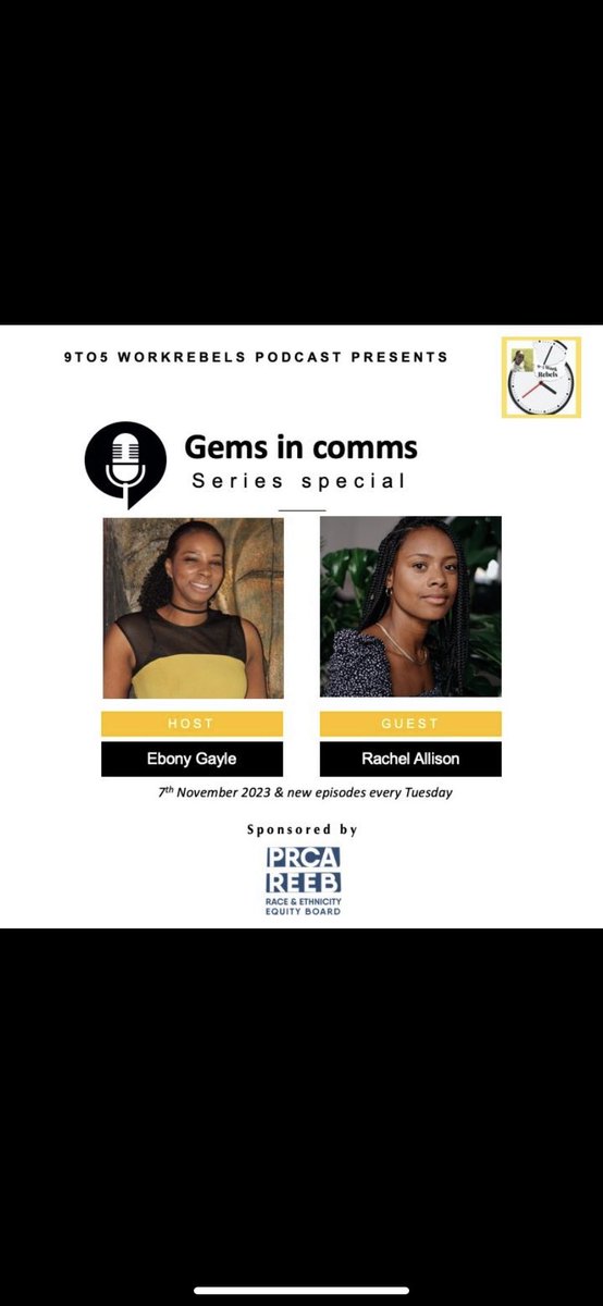 Check out my interview with Rachel Allison founder of Axe and Saw about her experience as a black woman working in the 91% white PR &amp; Comms industry on @9to5workrebels podcast. Available on all podcast platforms &amp; YouTube #racismatwork #PR  #comms
 open.spotify.com/episode/1Xjme2…