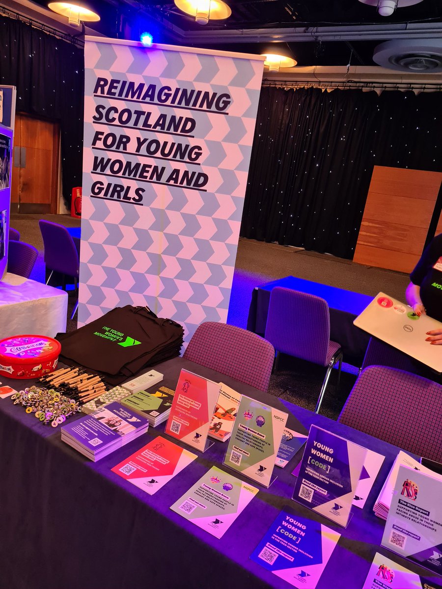 👋Come say hi to the @youngwomenscot team today & tomorrow at the #SCVOGathering. 

Hear about our young women led programmes, research & campaigns and how you can engage, recruit & retain more young women in your organisation. 

🤩 There's also some snazzy merch up for grabs.