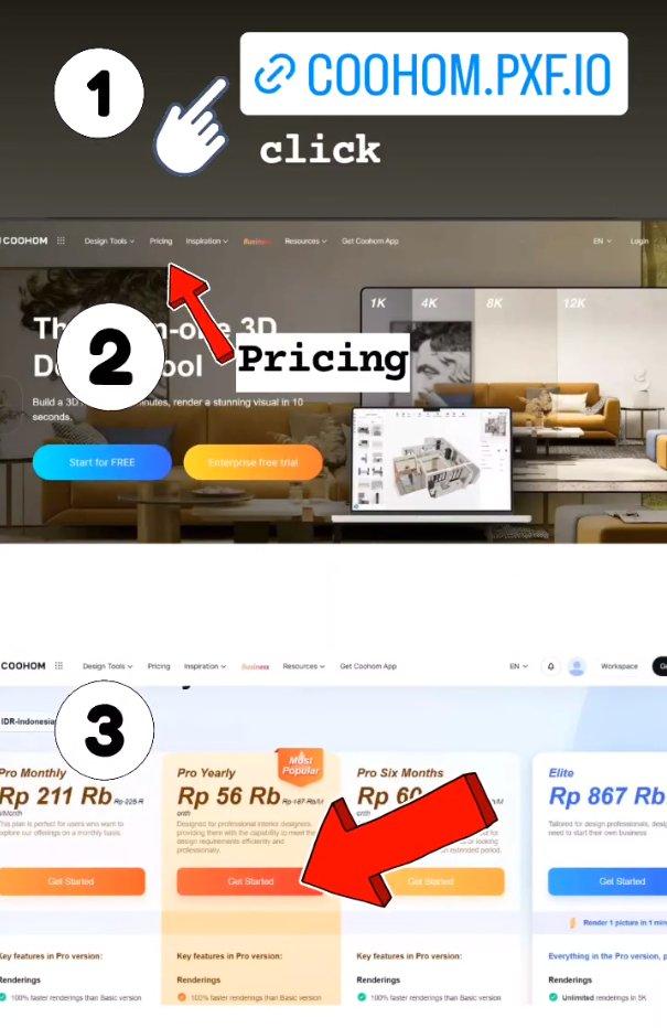 HomeLivingMagz's tweet photo. FLASH SALE 11.11 telah tiba! Akun Coohom Pro Yearly diskonnya 70%. Per bulan cuma bayar 56 ribu!! 😍Promo hanya sampai 11 November 23 ya. 
Langsung klik https://t.co/VGIE32UgIL dan pilih menu Pricing di bagian atas. 
Buruan, jangan sampe kamu kelewatan harga termurah dari Coohom. https://t.co/VGWLrBDUOn
