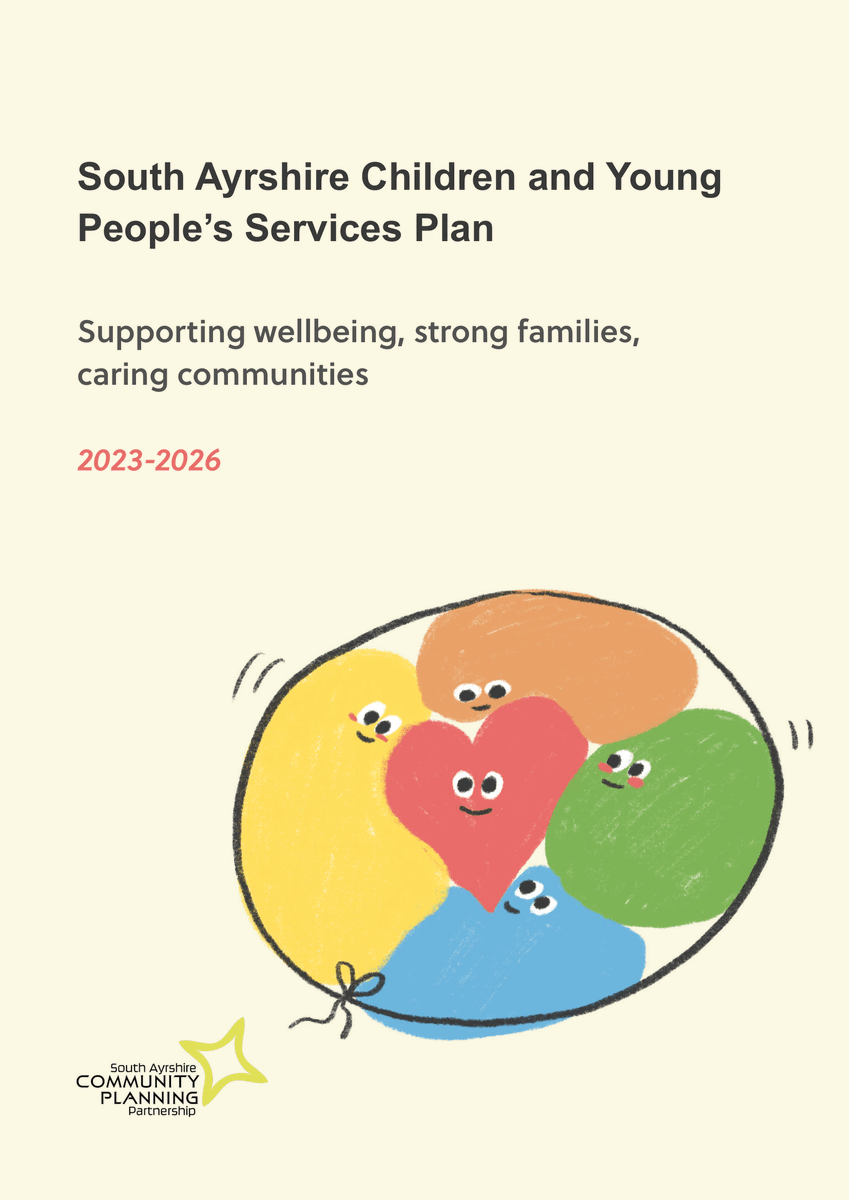 We are delighted to announce the launch of the new Children and Young People’s Services Plan 2023-26. This integrated plan was developed in collaboration with children, young people and community planning partners across sectors. Find out more: hscp.south-ayrshire.gov.uk/article/60570/…