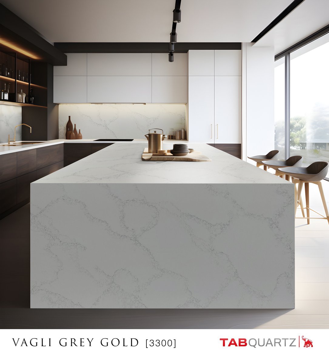 Vagli Grey Gold (3300) by TAB Quartz 

#tabsurfaces #tabquartz #engineeredquartz #Kitchencountertop #quartzcountertop #marblelook #kitchen #glossykitchen #whitekitchen #interiordesign #designinspiration #interiorinspiration #art #homedecoration #homgoals #kitchengoals