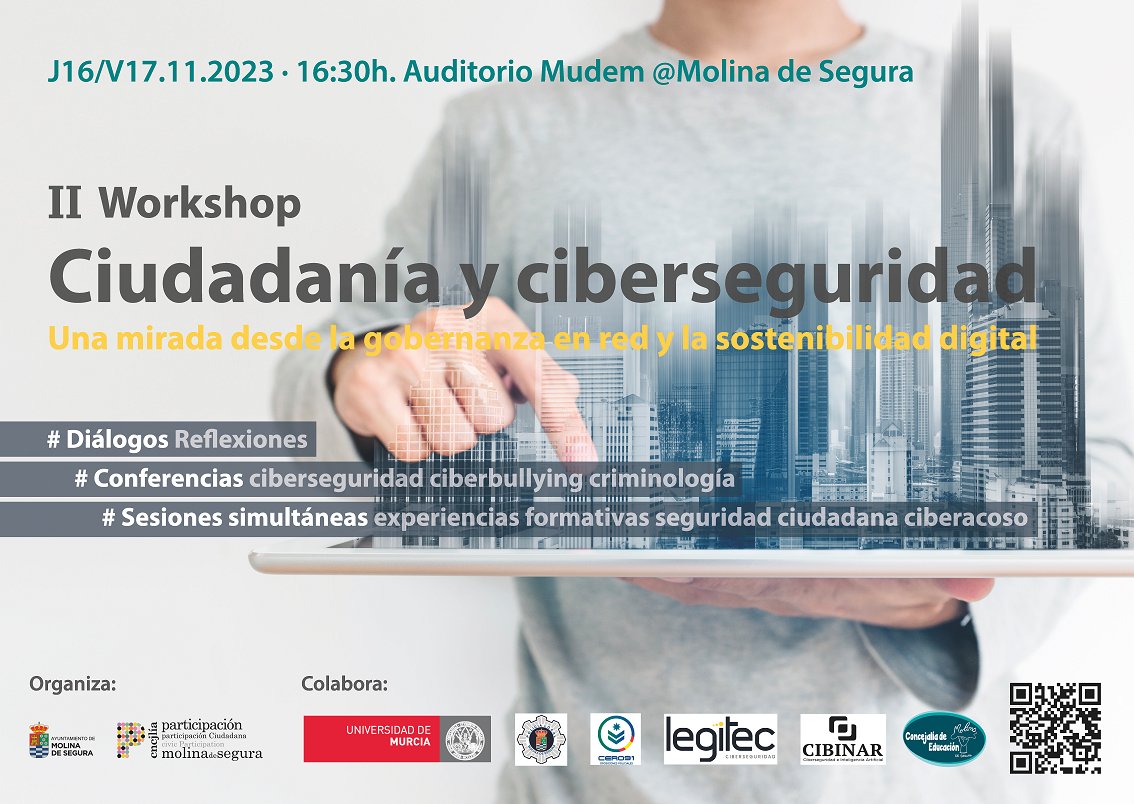 🙋‍♂️Os dejamos la información sobre el II Workshop: Ciudadanía y ciberseguridad"

📆16 y 17 de noviembre, 16.30h.
📌Museo Mudem, Molina de Segura
📝Entrada gratuita hasta completar aforo, previa inscripción> docs.google.com/forms/d/e/1FAI…

#conferencias #ciberseguridad #ciberbullying