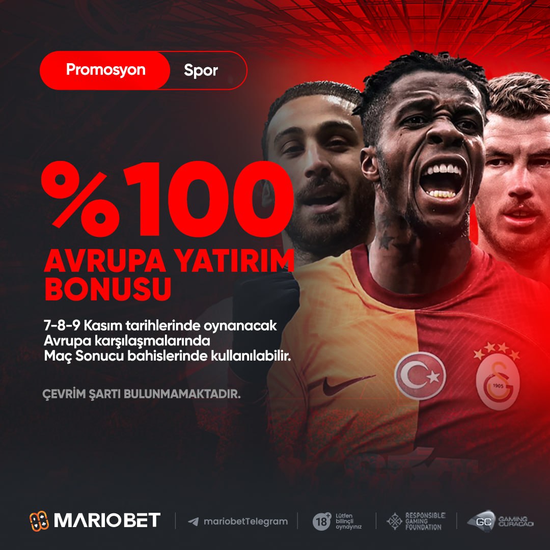 Mariobet'te %100 Avrupa Yatırım Bonusu

⚽️%100 Avrupa Yatırım Bonusu sadece 7 – 8 – 9 Kasım tarihlerinde oynanacak Avrupa karşılaşmalarında Mariobet'ten %100 Avrupa Yatırım bonusu!

‼️Hemen Yatırım Yap %100 Avrupa yatırım bonusunu seç! Hesabına 750 TL Yatırım bonusu tanımlansın!