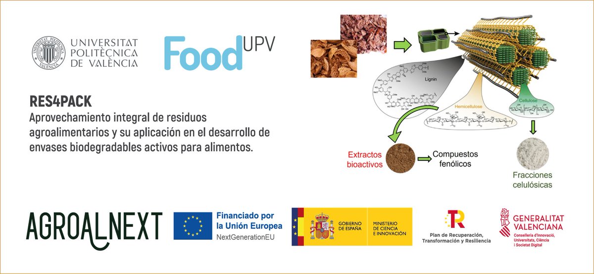 foodupv's tweet photo. 👩🔬🍇🌰🏞 El proyecto #RES4PACK de @foodupv busca la #sostenibilidad desde la #valorización de residuos de la #vid y la #almendra para el desarrollo de #envases #biodegradables para #alimentos ¿Quieres saber más? Escríbenos a foodupv@upv.es o llámanos al +34 963877056
#innovacion https://t.co/Lr3jxtZLR2