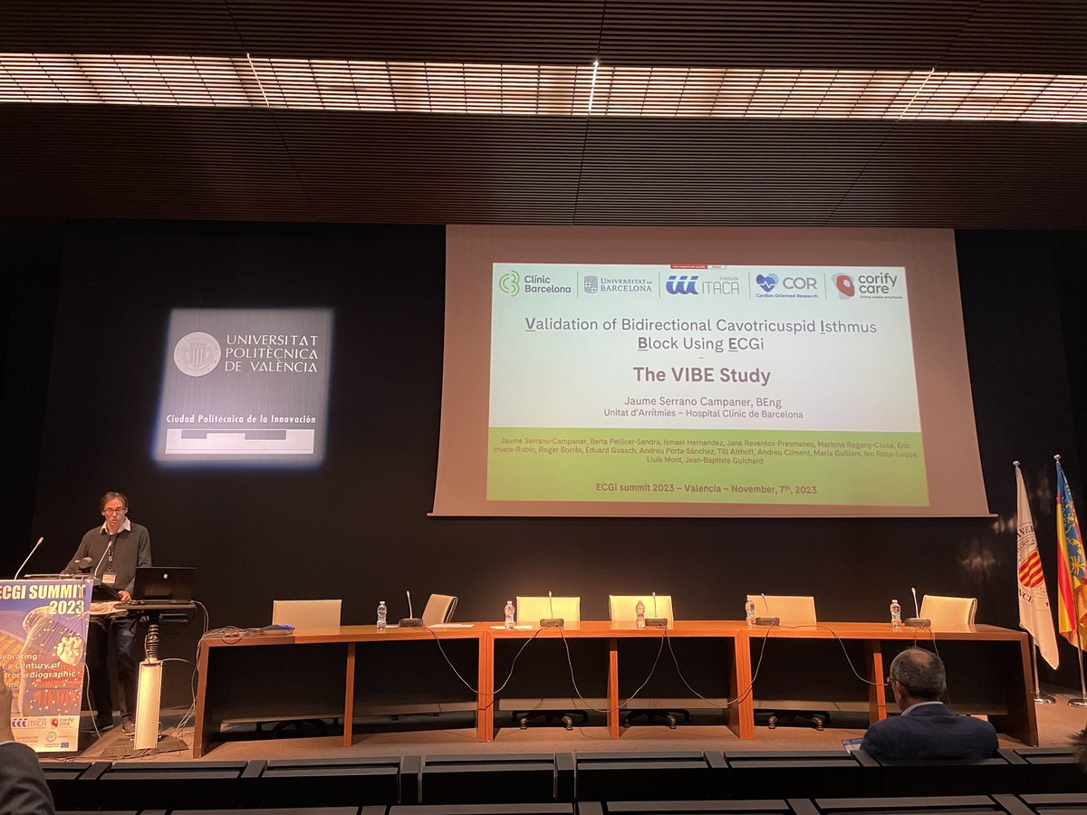 ecgisummit's tweet image. Jaume Serrano-Campaner, Berta Pellicer and Mikhail Chmelevsky shared their research on Clinical Applications of ECGI. #ECGISummit2023