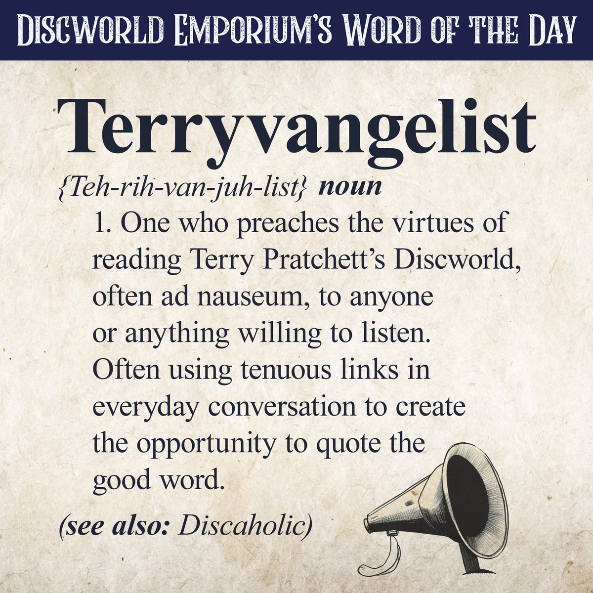 We all know one... tag your Terryvangelist here! 
#discworld #terrypratchett #GNUTerryPratchett