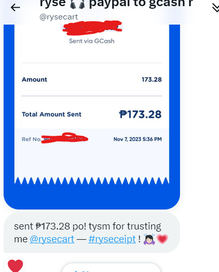 legit trader!! paymaya to gcash! thank youu so much poo!! <3 <a href="/rysecart/">rebranded : now @lauvsai</a>
— #ryseceipt