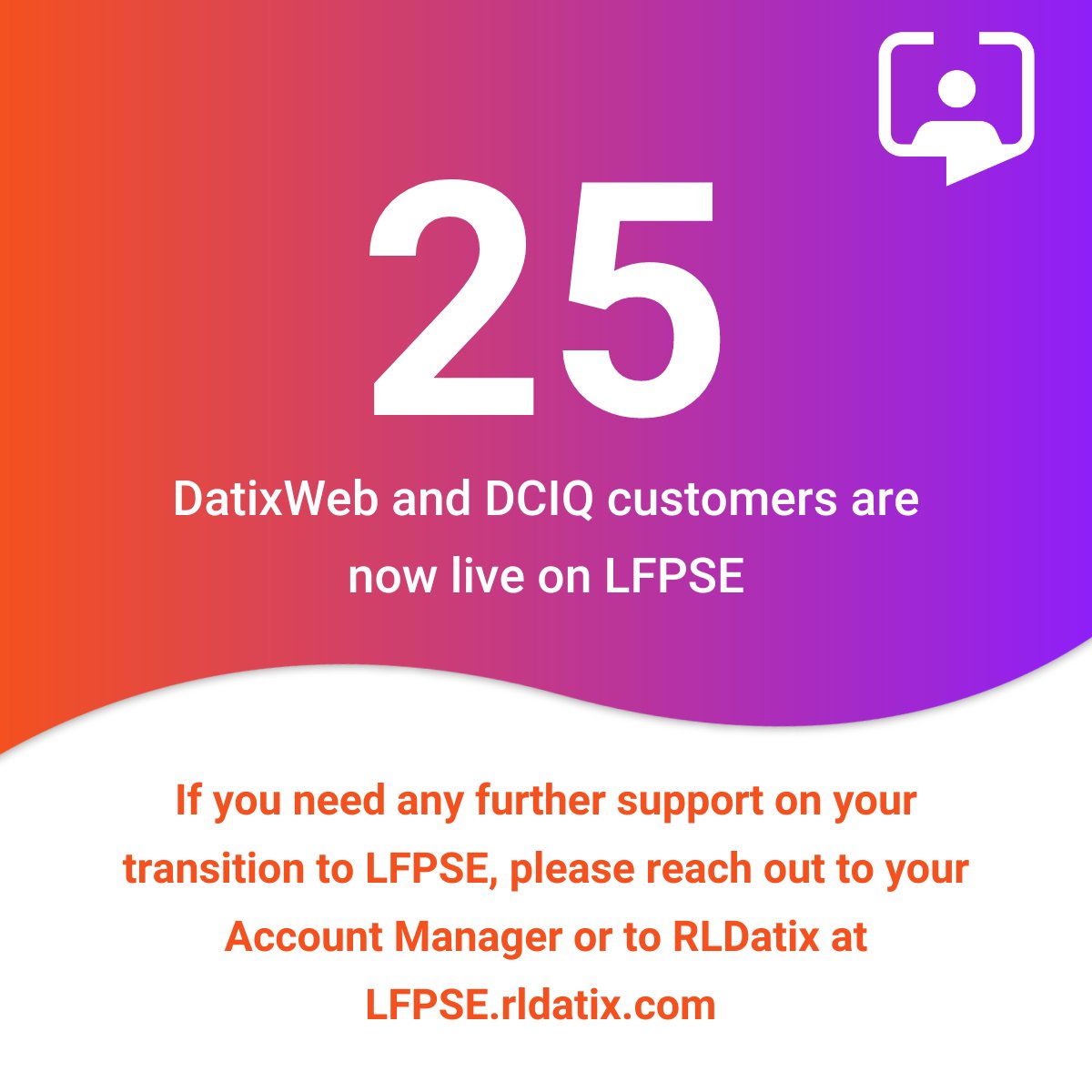 Milestone Alert! 25 of our DatixWeb and DCIQ customers are now live with LFPSE and reporting data to NHS England. Congratulations to all our customers who are live with LFPSE! If you need further support with your transition to LFPSE, please do not hesitate to reach out to us.