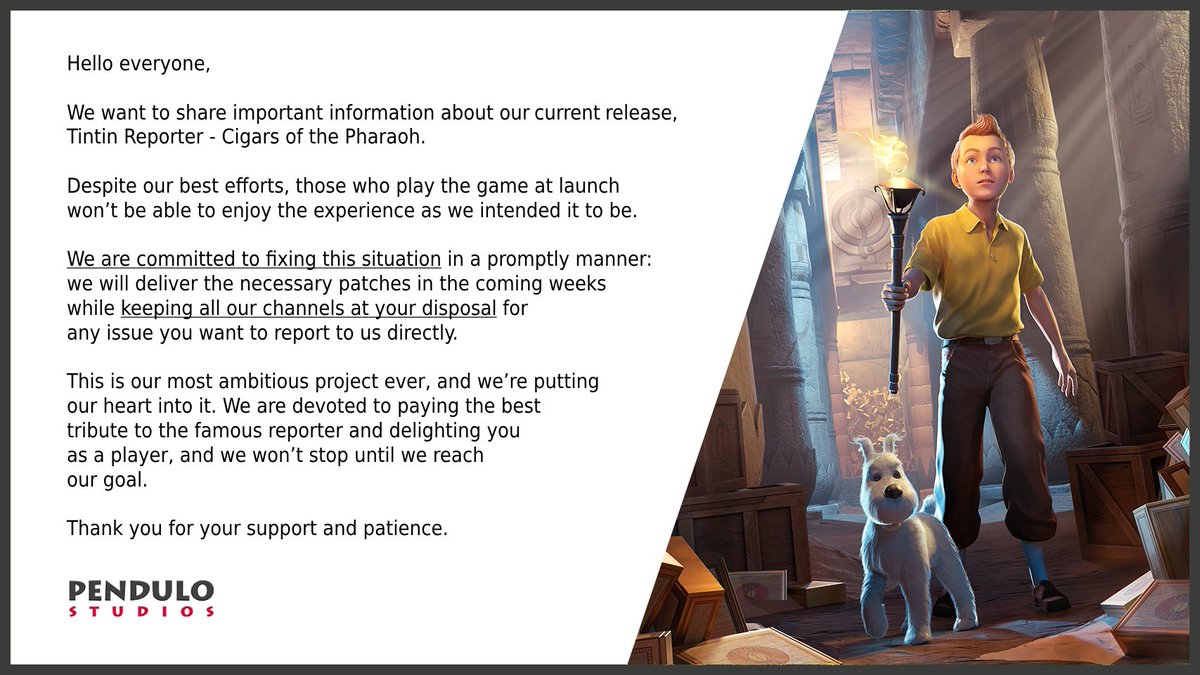 PENDULO STUDIOS 🐶 Tintin Reporter AVAILABLE NOW! tweet media