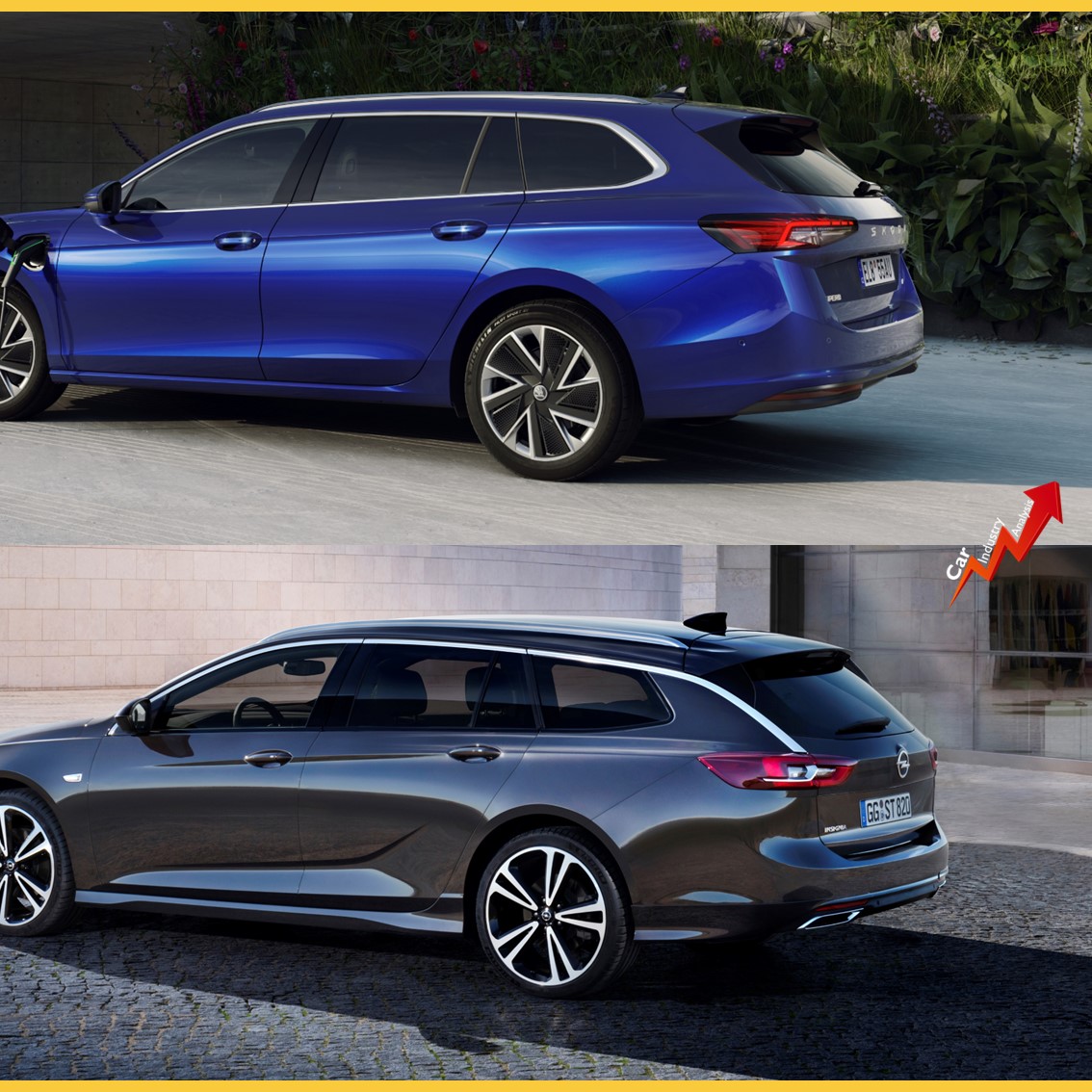 Do you see what I see? The rear part of the all-new Skoda Superb Combi  looks very similar to the extinct Opel Insignia Sports Tourer. The latter  was available between 2017 and