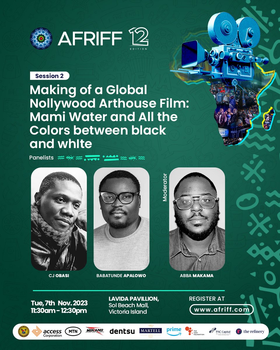 AFRIFF's tweet photo. Day 3, and we have six amazing panel sessions lined up. You don't want to miss any!
Visit our website: https://t.co/1B84PWoKEF
#AFRIFF12 #AFRIFF2023 #Day3 #PanelSessions https://t.co/1Gn5x6rnYd