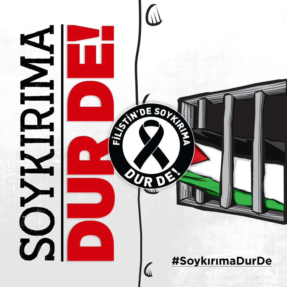 Soykırıma Dur Diyoruz! 🇹🇷 🇵🇸

Selam şehri Kudüs yeniden barış şehri olacak, Siyonist İsrail ve Batılı emperyalist suç ortakları zulmün zindanında boğulacak. 

Bu kavga insanlığın ortak kavgasıdır.

#SoykırımaDurDe
#Stop_the_Genocide_in_Gazza
#أصرخ_لوقف_الإبادة_في_غزة