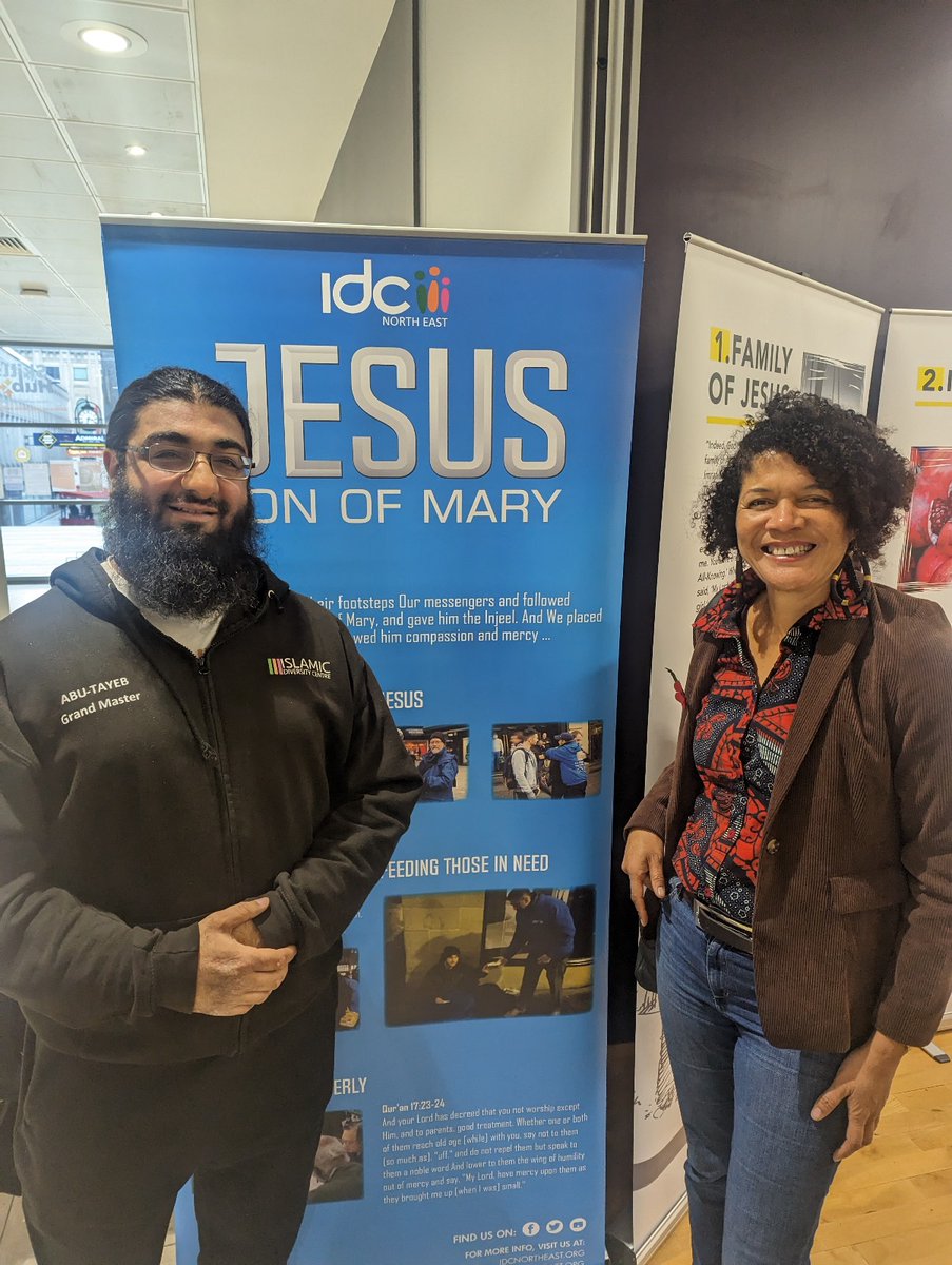 ChiOnwurah's tweet photo. Thanks to @Islam_Diversity for providing a fun, informative (and free!) afternoon w the ‘Jesus in Islam’ exhibition at @ToonLibraries  

I learnt a lot about what the Quran, Torah &amp; Bible have in common Some beautiful Henna art and Arabic calligraphy on display too! https://t.co/qQiBJkOJ1D