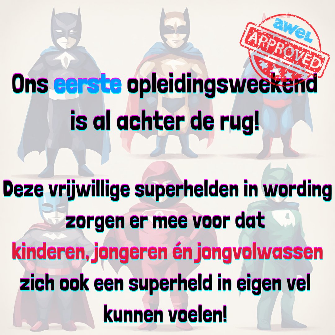 Succes met de opleiding ennnnnnnn .... veel plezier! 

Pippi Langkous zei: “Ik heb het nog nooit gedaan, dus ik denk dat ik het wel kan.”
Klaar om ook zo in het leven te staan?
Ready, set, GO!!!!

awel.be/vrijwilliger als je graag in 2024 wil starten!