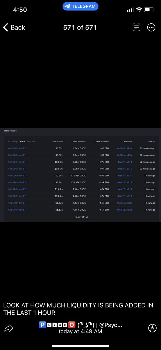 juano0081's tweet photo. 🗣️Look, how much liquidity is being added To $GROK💎🚀💰💰💰🔥🔥🔥 https://t.co/ogAfXDzJK0