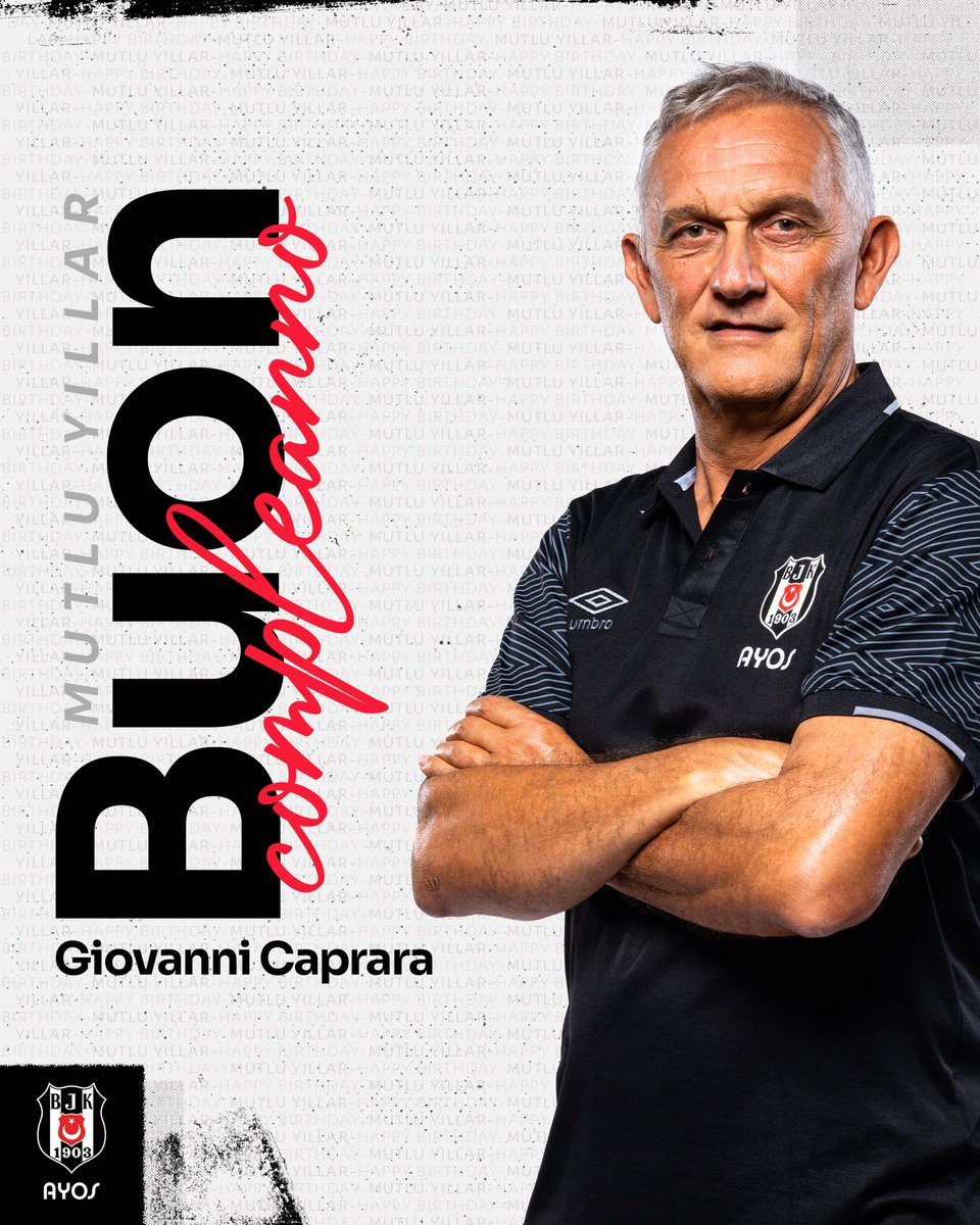 Bugün Başantrenörümüz Giovanni Caprara’nın doğum günü. 🎉

İyi ki doğdun! #GiovanniCaprara 🎂

#BeşiktaşAyos