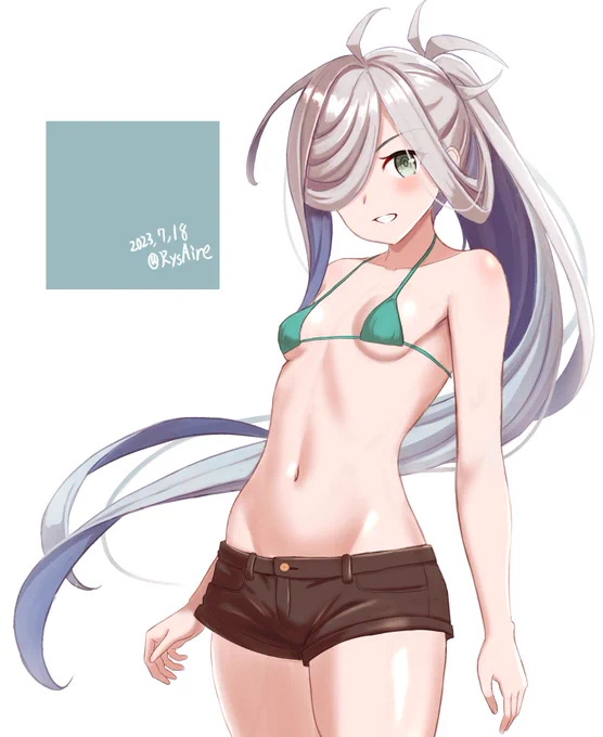 #意味不明に暑いので水着絵を投げる祭実はもう一つあるんだな。このシリーズまたやろうか。 