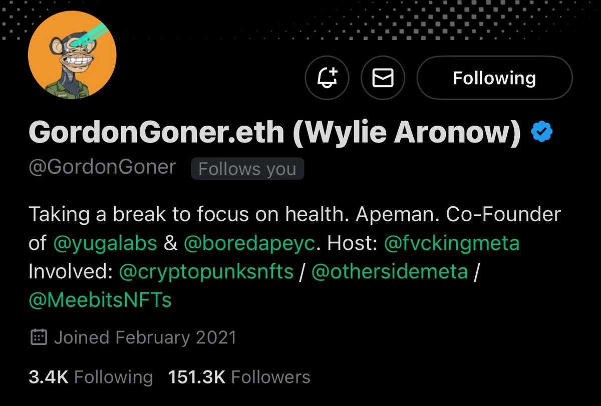 gm💛 

Let’s growwwww! 🔥

<a href="/CryptoGarga/">Garga.eth (Greg Solano)</a> <a href="/GordonGoner/">GordonGoner (Wylie Aronow) 🍌</a>