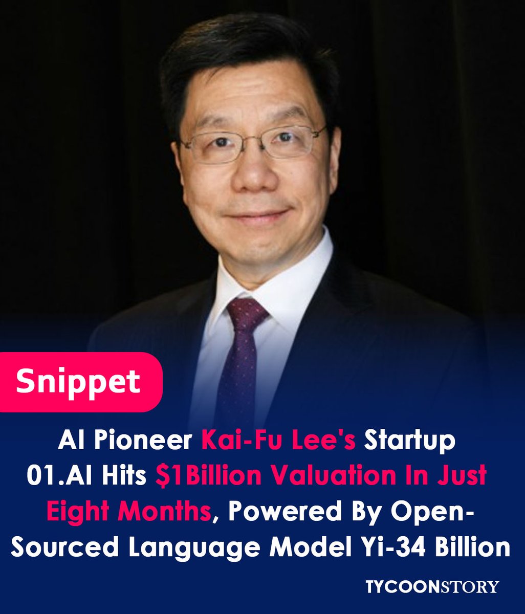 AI Pioneer Kai-Fu Lee's Startup 01. AI Hits $1Billion Valuation In Just Eight Months

#Sinovation #aisystems #computerscientist #venturecapitalist #technology #businessstrategy #KaiFuLee #aistartup #unicorn #Yi34B #opensource #aimodels #siliconvalley #chatgpt #codegeneration