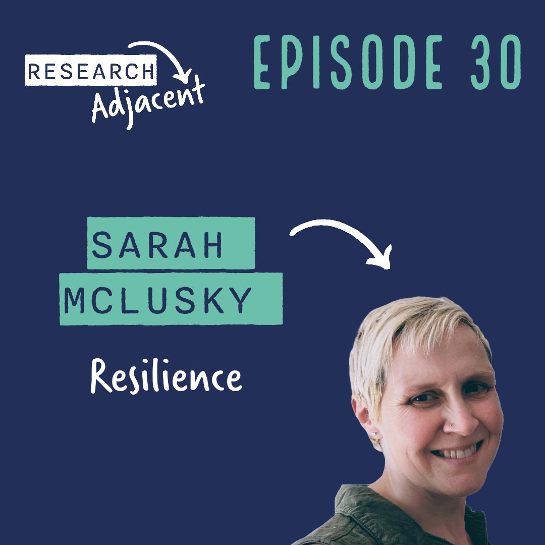 New episode out today 🎉 This time it's a solo episode with @SMcLusky talking about resilience and why it's so important for those working in research environments. Listen here sarahmclusky.com/resilience-epi… or on your podcast app #resilience #researchadjacent #researchculture