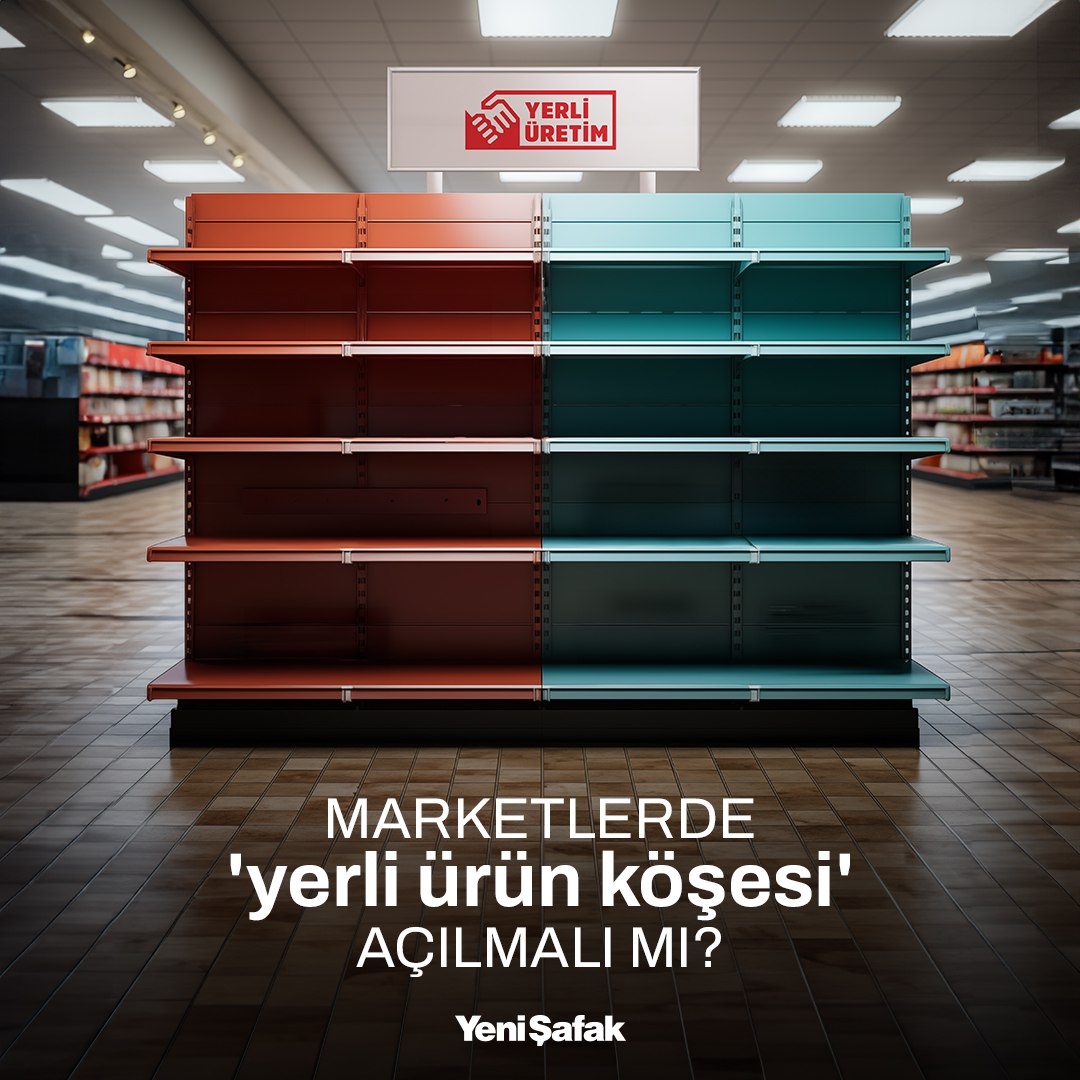 yenisafak's tweet photo. Ülkemizin dışa bağımlılığını azaltmak, üretimi ve istihdamı artırmak ve zulme ortak olmamanın bir yolu da "yerli" ürünler kullanmak.

🤝 Sizce marketlerin "Yerli Üretim Rafı" olsa ve bu ürünler orada sergilense nasıl olur? https://t.co/TWcKgfZUVU