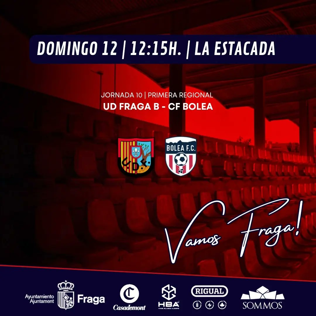 UD Fraga (@udfraga) on Twitter photo ☝️ Este domingo, desplazamiento de nuestro primer equipo que se medirá al <a href="/CDFuentesOf/">C.D. Fuentes</a> , rival duodécimo en la tabla
👉 Importantísimo choque también para la UD Fraga B, que se enfrentará al CF Bolea con el objetivo de mantener la ventaja o incluso ser más líder
¡VAMOS FRAGA! ☝️ Este domingo, desplazamiento de nuestro primer equipo que se medirá al <a href="/CDFuentesOf/">C.D. Fuentes</a> , rival duodécimo en la tabla
👉 Importantísimo choque también para la UD Fraga B, que se enfrentará al CF Bolea con el objetivo de mantener la ventaja o incluso ser más líder
¡VAMOS FRAGA!