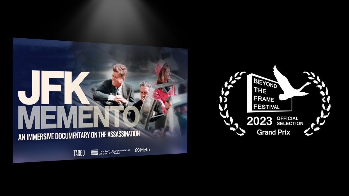 🎊 'JFK Memento' won the Grand Prix award at the Beyond the Frame festival! We are truly honored by this fantastic outcome. The growing interest in #VR and #XR productions in Japan is thrilling. Thank you to @cinemaleap!