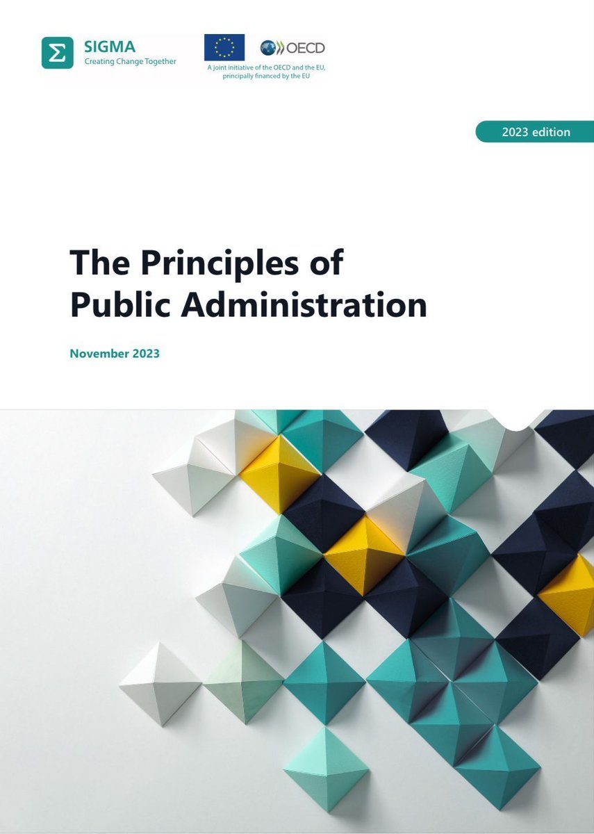 The NEW Principles of Public Administration

<a href="/OECD/">OECD ➡️ Better Policies for Better Lives</a> SIGMA and <a href="/EU_Commission/">European Commission</a> have published the 2023 edition of the guidelines for 🇪🇺 good governance with new focuses on Digitalisation 👩‍💻, environmental sustainability 🌱, multi-level-governance 🏛️

👉buff.ly/3My73ya