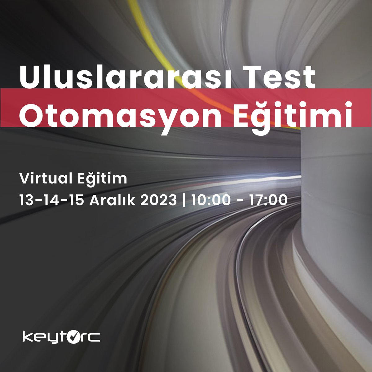 Keytorc's tweet image. Uluslararası Test Otomasyon Eğitimi 13-14-15 Aralık 2023&apos;te başlıyor.

Eğitim hakkında detaylı bilgi edinmek ve kayıt olmak için websitemizi ziyaret edebilirsiniz 👉  keytorc.com/egitimler/ulus…

#Virtual #FoundationLevel #ISTQB #softwaretesting