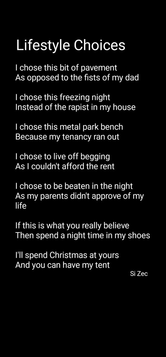 SiZecPoet's tweet image. #lifestylechoice 
#SuellaBraverman 
#homelessness