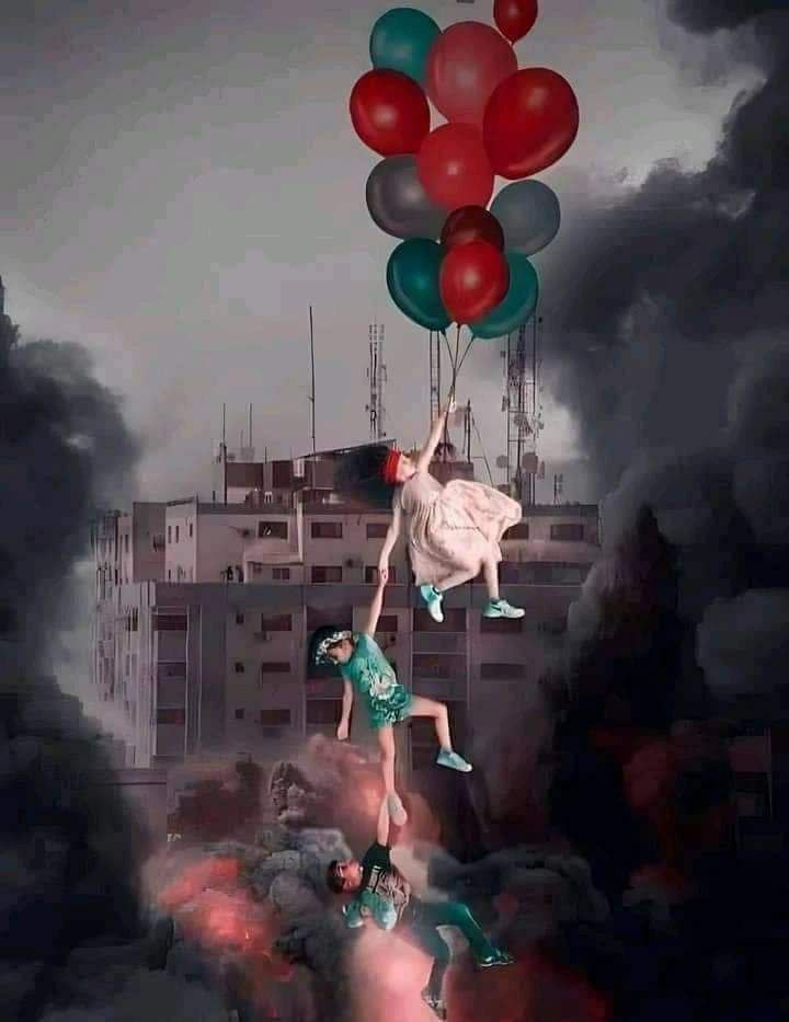 فلنصعد معًآ الى السمآء
فهذه الحيآة قآسية علينآ 
نحن الأطفآل لآ نتحمل هذآ الظلم والدمآر.
اللّٰه أحنُ بنآ.
جَنّةُ اللّٰه ونعيمة
 أجمل من هنآ.😔💔
#اللهم_فانتقم_من_نتنياهو