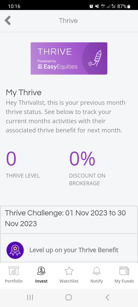 Eng_PFinance's tweet photo. @EasyEquities TfSA is max'ed out but still showing thrive level 0 https://t.co/Qx3tNe7Wn4