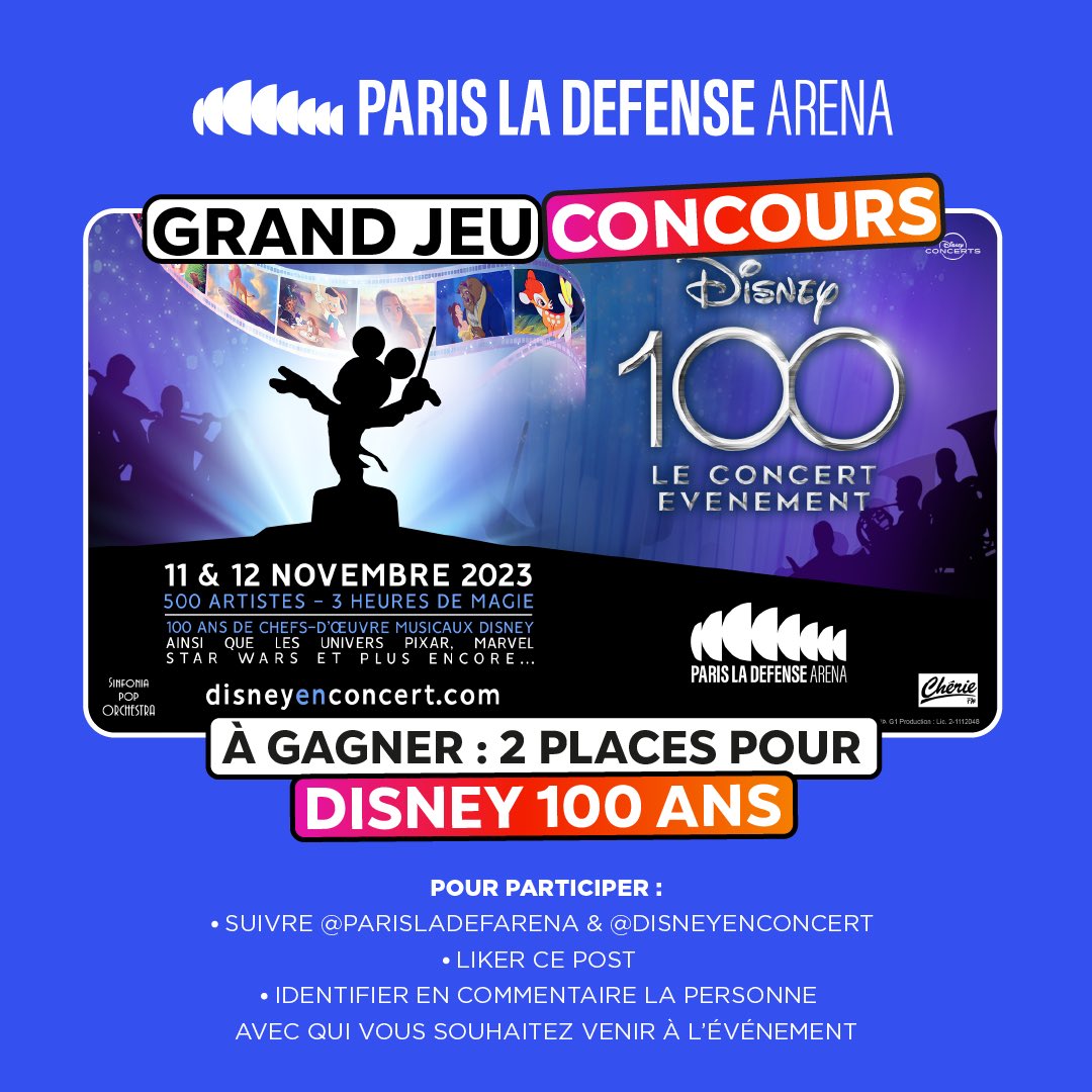 Gagnez vos places pour Disney 100 ans - le concert évènement